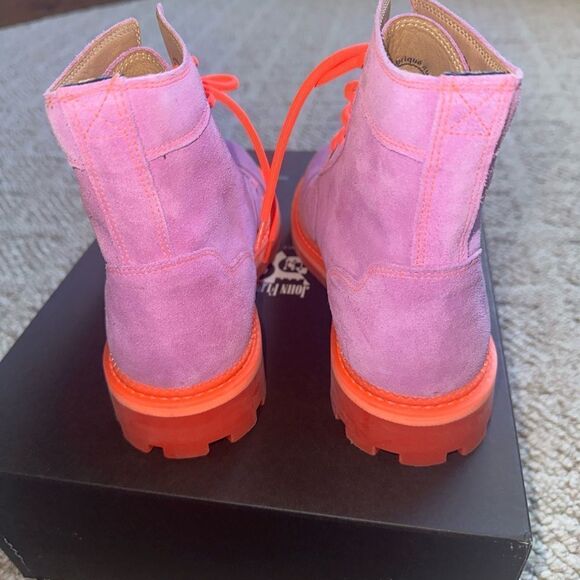 Women’s John Fluevog Boots - Derby Swirl Orchid- 7th Heaven & Eyelet - sz 7 NEW - Picture 5 of 6